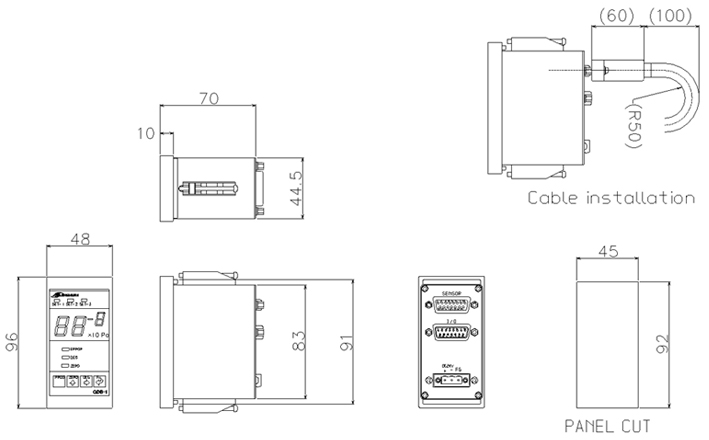 測定子外形寸法図